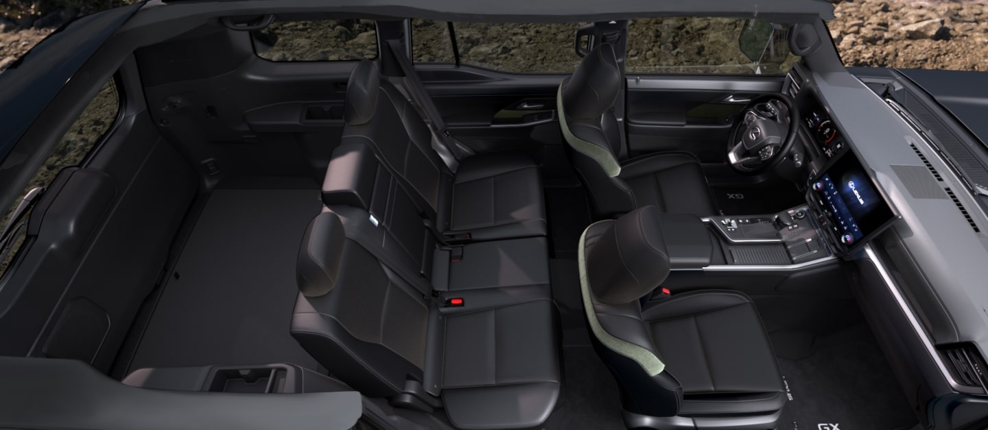 Black NuLuxe / Olive Ultrasuede® and Black Grained trim